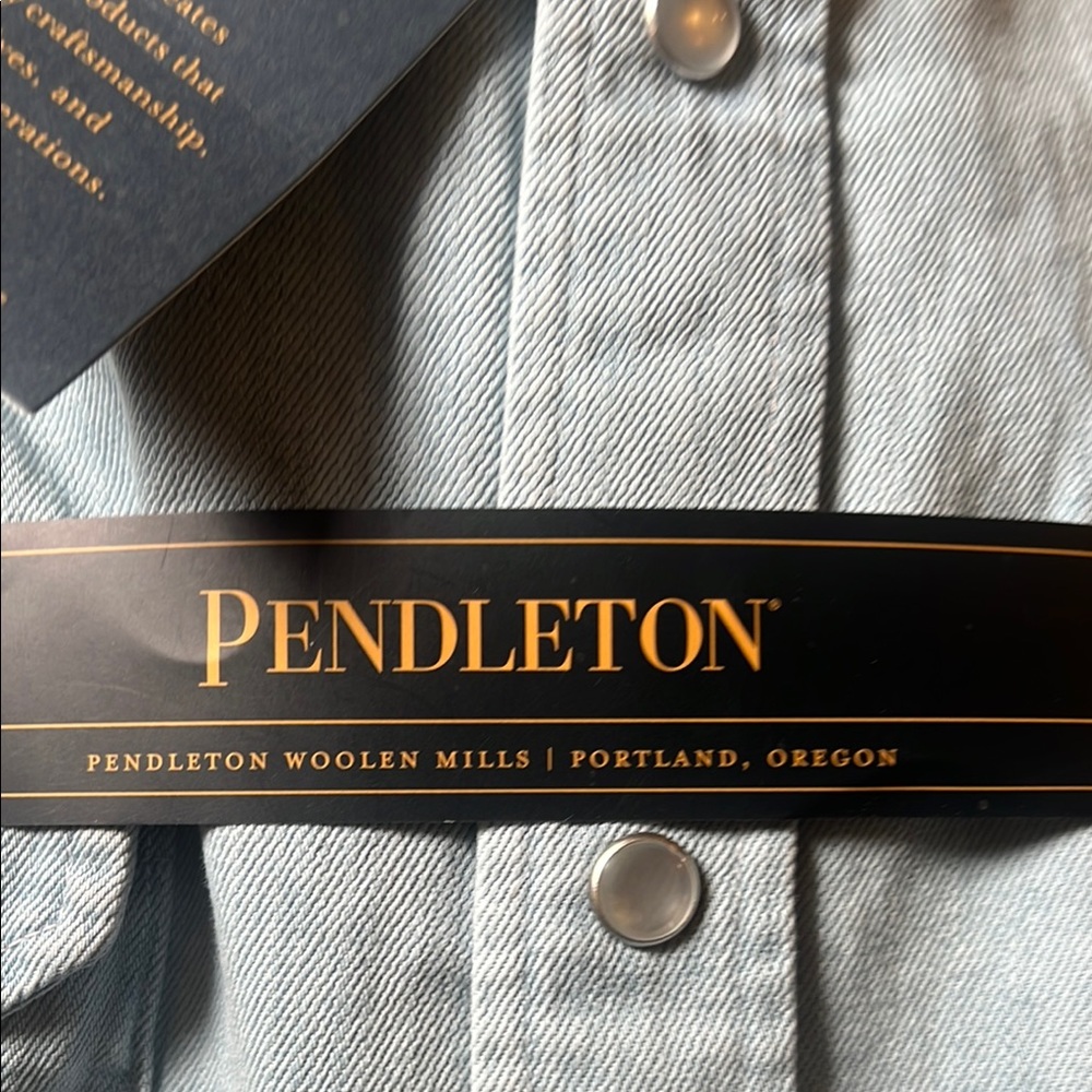Pendleton Men’s Light Blue Western Shirt Size 2XL NWT - Picture 14 of 15